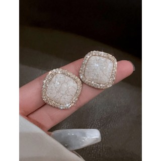 Stone Square Stud Earrings - SHEIN BD
