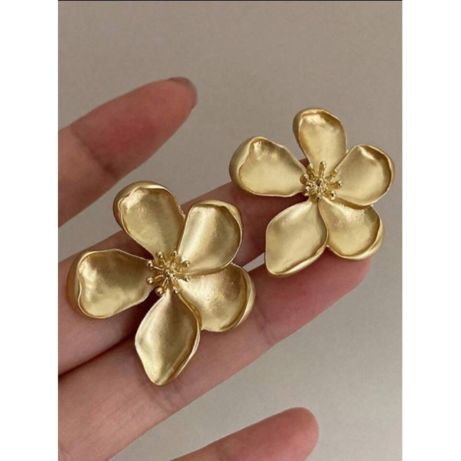 Metal Flower Earrings - SHEIN BD