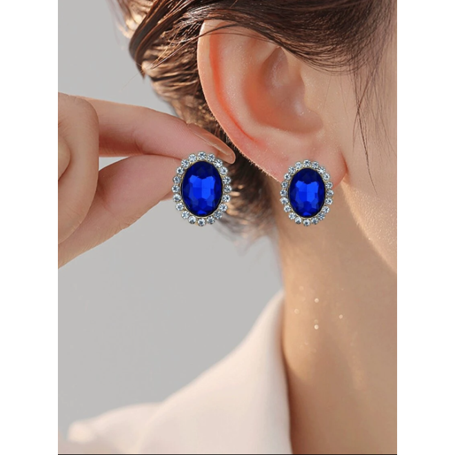 Sapphire Stud Earrings - SHEIN BD
