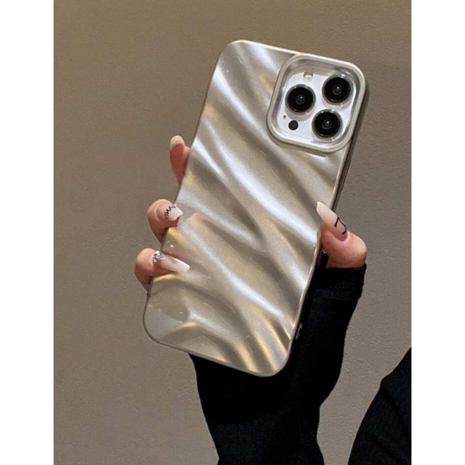 Silver Simple 3D Phone Cover - SHEIN BD Silver Simple 3D Phone Cover - SHEIN BD