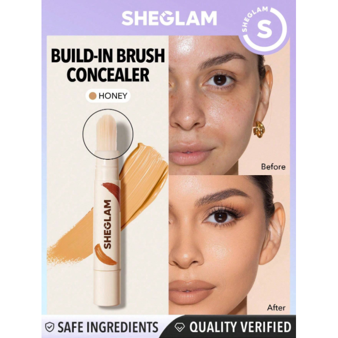 SHEGLAM High Coverage Concealer - Honey