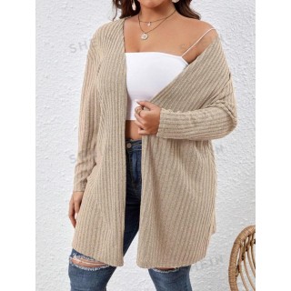 Drop Shoulder Open Front Coat Drop Shoulder Open Front Coat