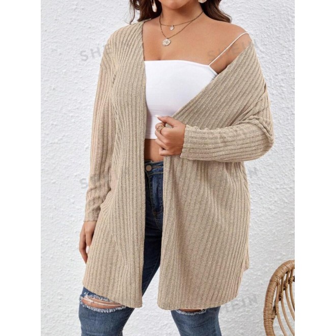 Drop Shoulder Open Front Coat Drop Shoulder Open Front Coat