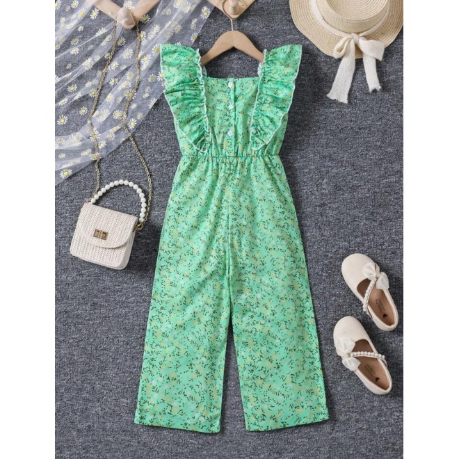 Girl Floral Jumpsuit