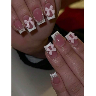 Pink Pearl Fake Nails - SHEIN BD Pink Pearl Fake Nails - SHEIN BD