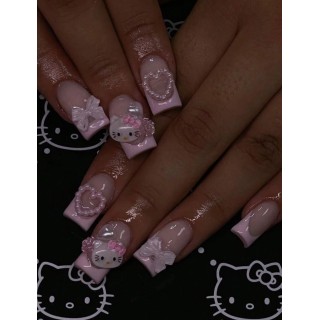 3D Colorful Diamond False Nail - SHEIN BD