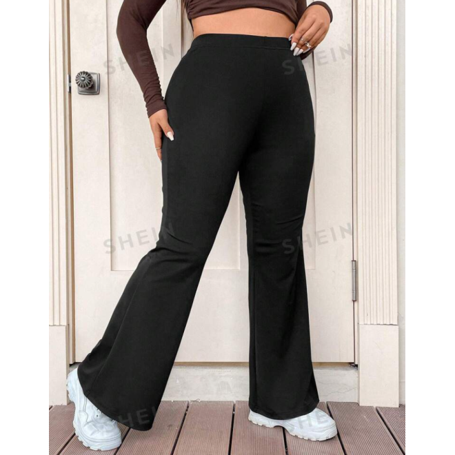 Plus High Waist Pants - SHEIN BD