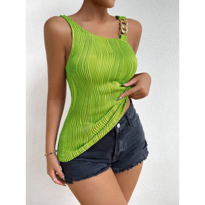 Neckline Sleeveless Top - SHEIN BD Neckline Sleeveless Top - SHEIN BD
