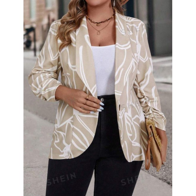 Plus Size Full Sleeve Blazer