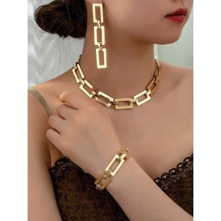 Earrings, Bracelet And Necklace Set